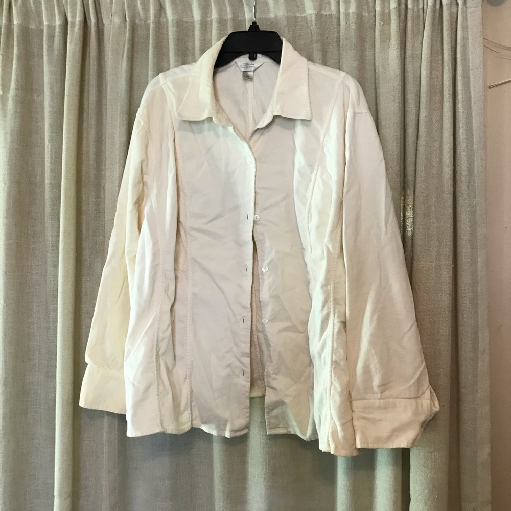 CJ Banks white corduroy jacket